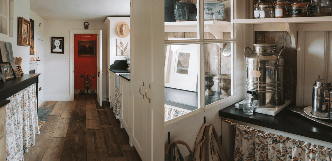  West Sussex Manor House kitchen and pantry by Plain English, designed with Harriet Anstruther
