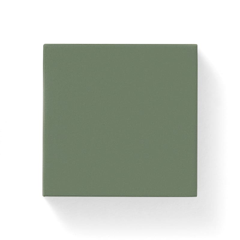 Plain English bespoke cabinet sample in olive green.